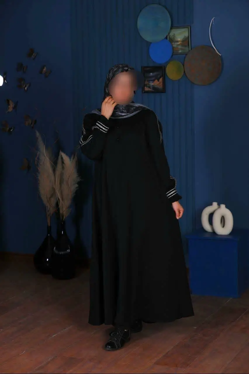 عبای مجلسی الیزا با نوار مخمل جواهردوزی