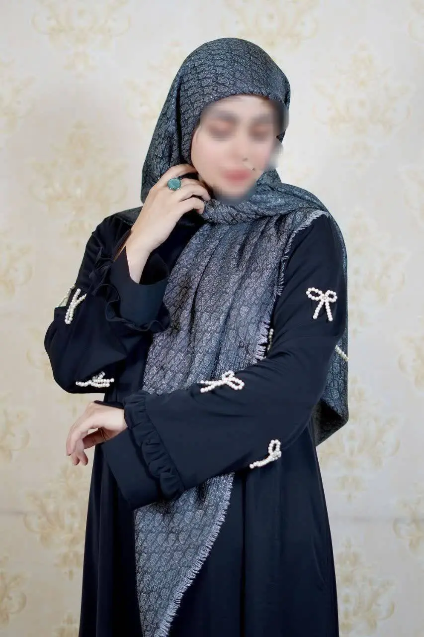 عبای پاپیون دار با ظرافت دست دوز