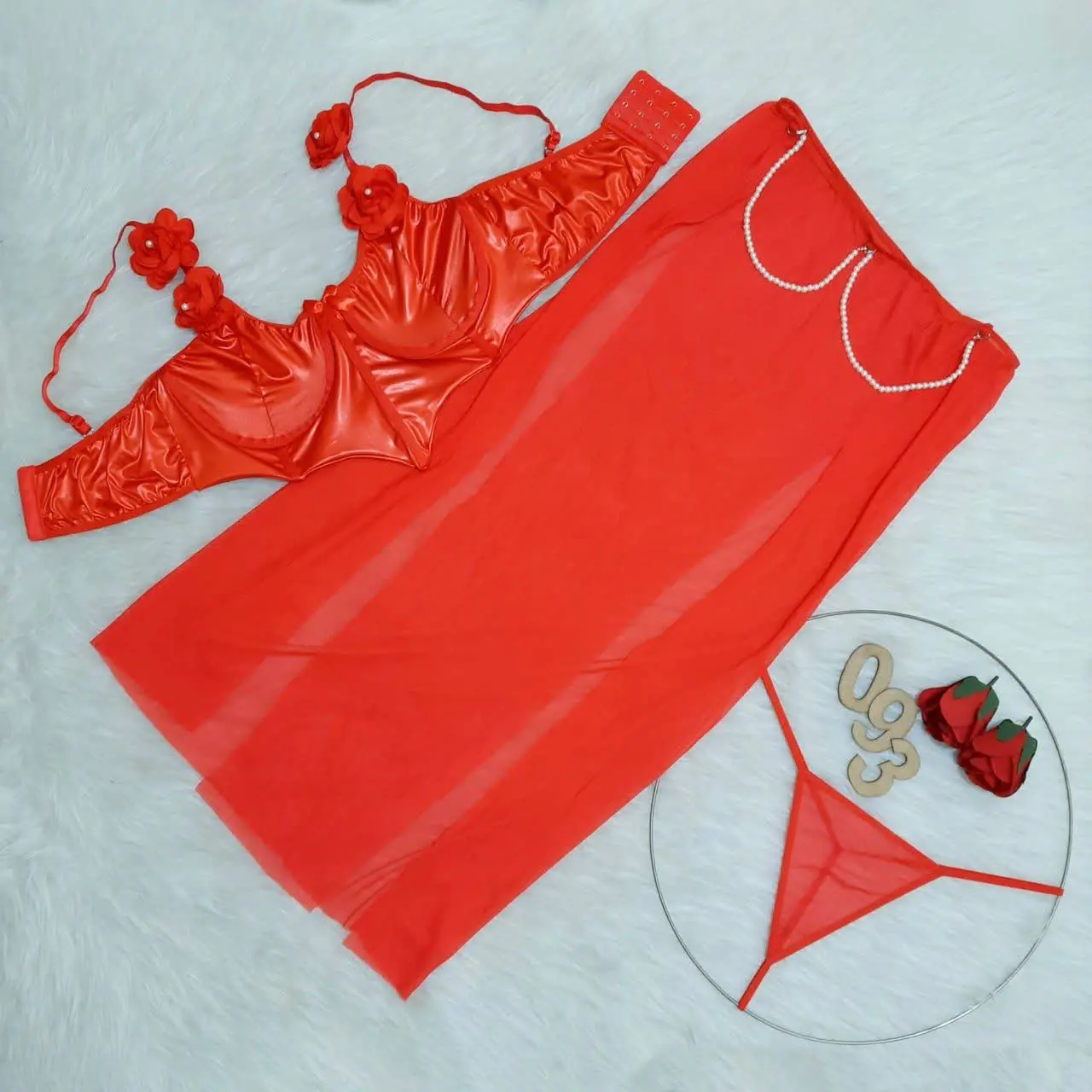 ✨ ست نیم‌تنه و دامن فانتزی اروتیک و جذاب ✨ 
