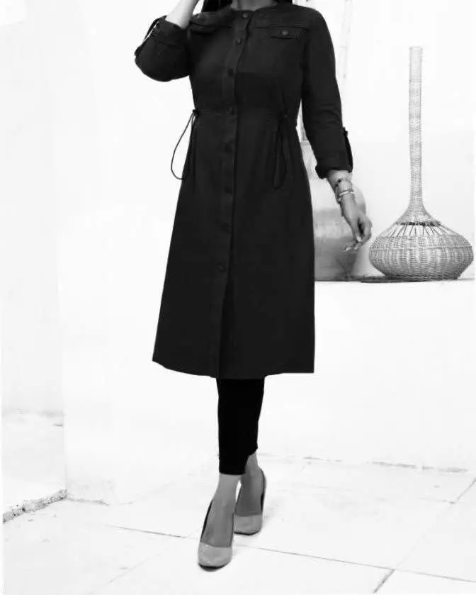 ❤️مانتو دانشجویی کتان