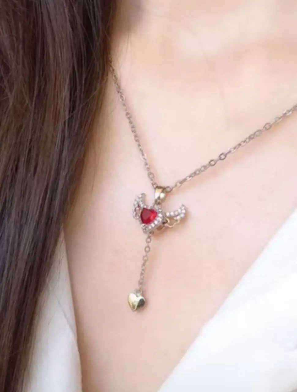 💍گردنبند بال فرشته متحرک نگ...