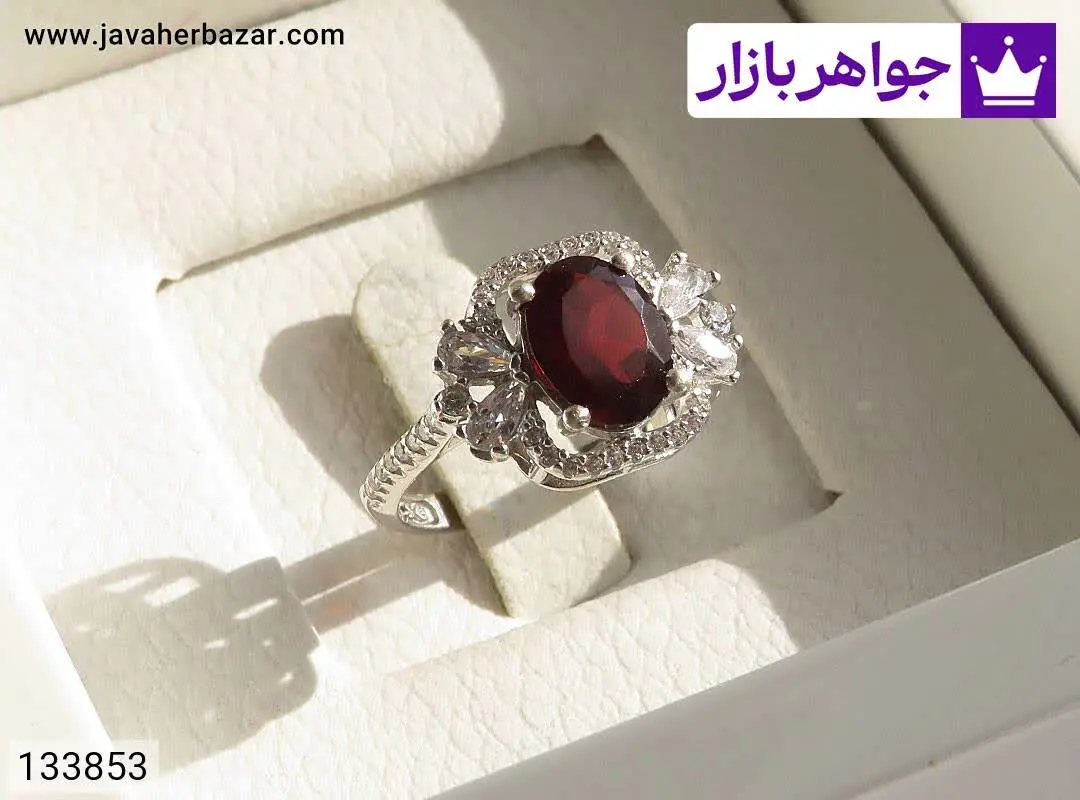انگشتر نقره گارنت جذاب زنان...