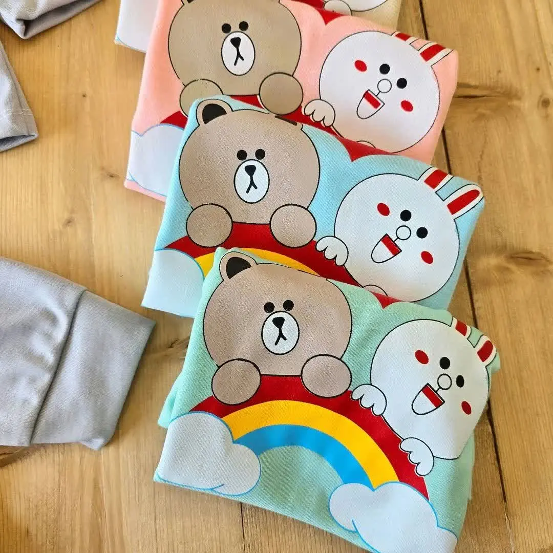 بلوز شلوار خرس خرگوش رنگین کمان 
