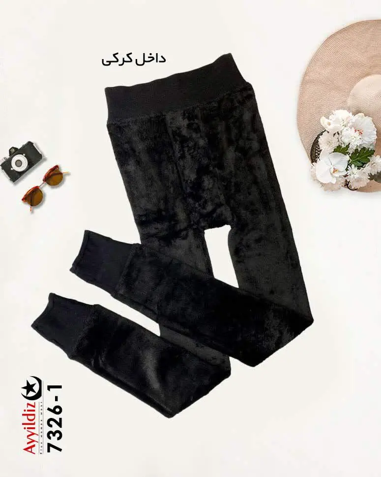 شلوار لگ خز دار بیگ سایز آی...