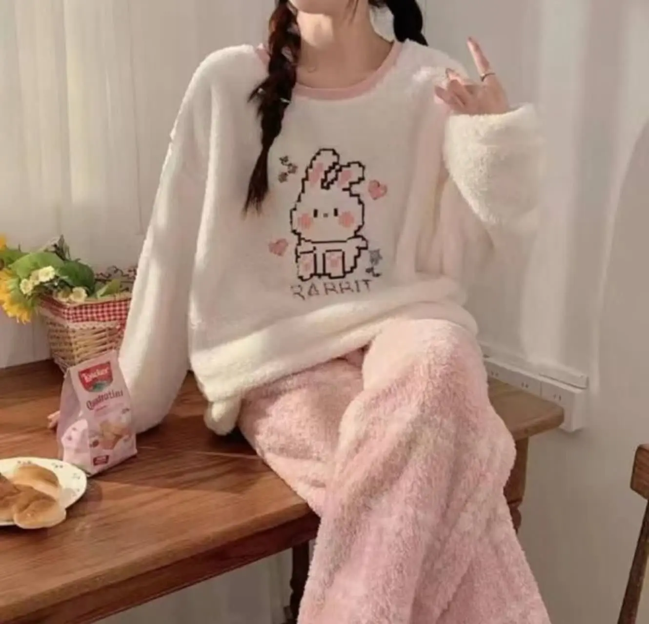 🍀ست تدی طرح دار کیوت کیفیت...