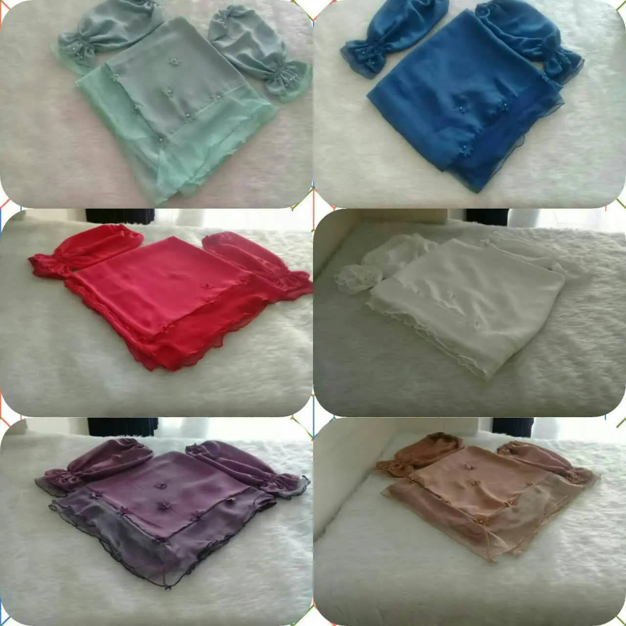 کرپ حریرای گل‌‌کاری‌شدمون، مدل ترنم ☺️ همراه با آستینک مچ پرنسسی🥰
