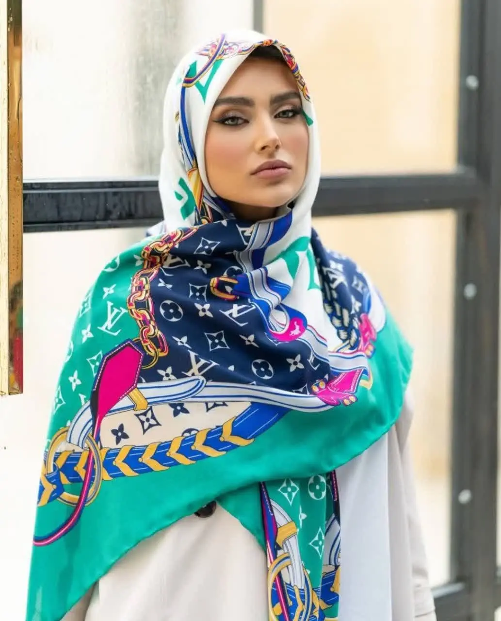 ✅روسری نخ کجراه یا کشمیر
