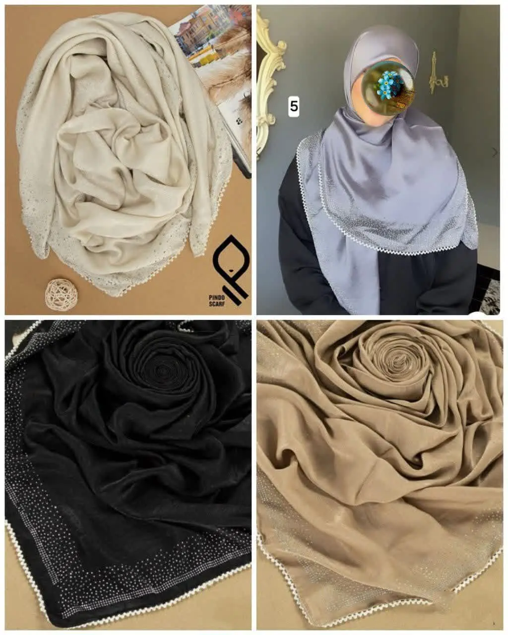 🐝 روسری مشکی کوپرا مجلسی