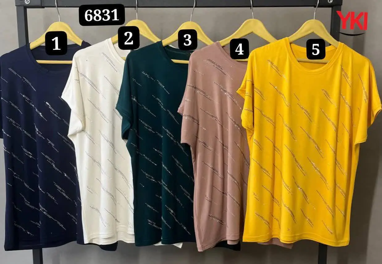 🛑تیشرت نگین کاری شده 
