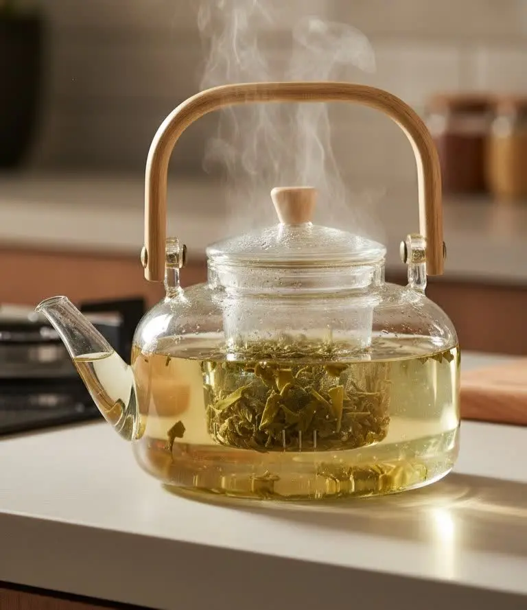 ✅ قوری پیرکس دسته بامبو ۱۵۳