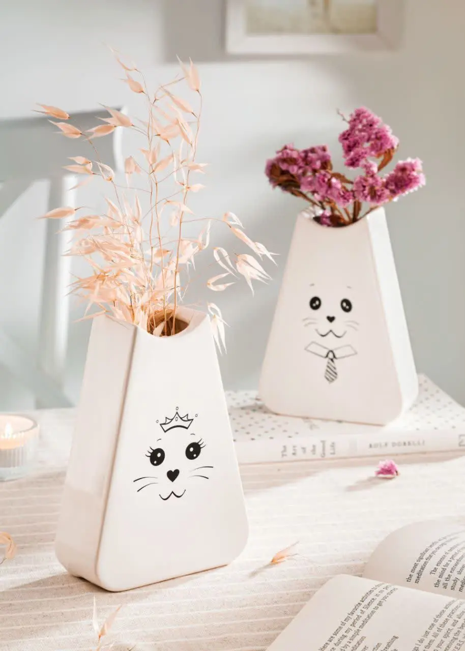 گلدان سرامیکی طرح گربه
