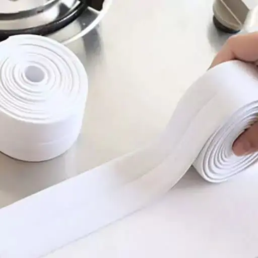 چسب نواری پی وی سی سفید ساده
