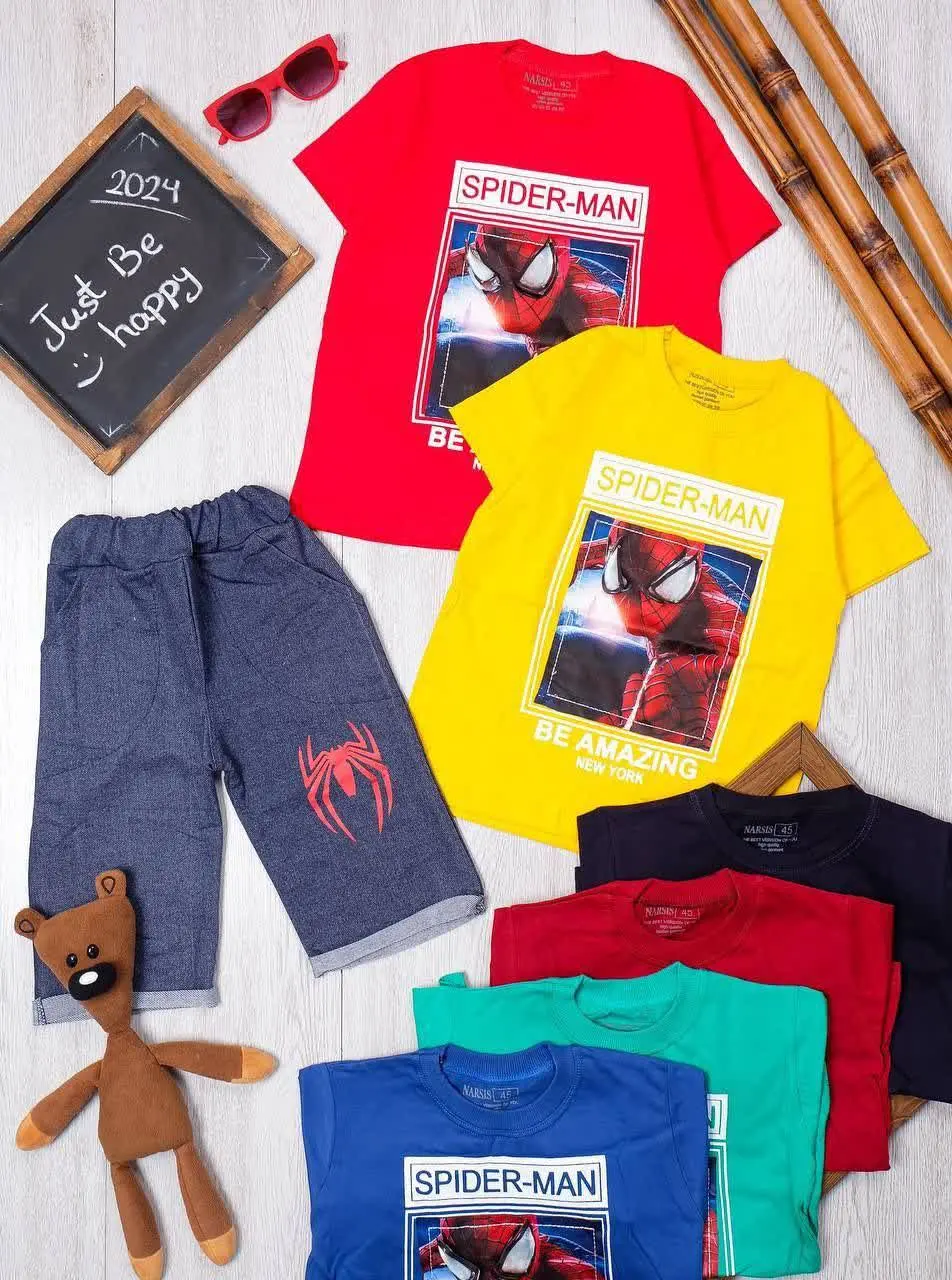 👫تیشرت و شلوارک مرد عنکبوتی👫
