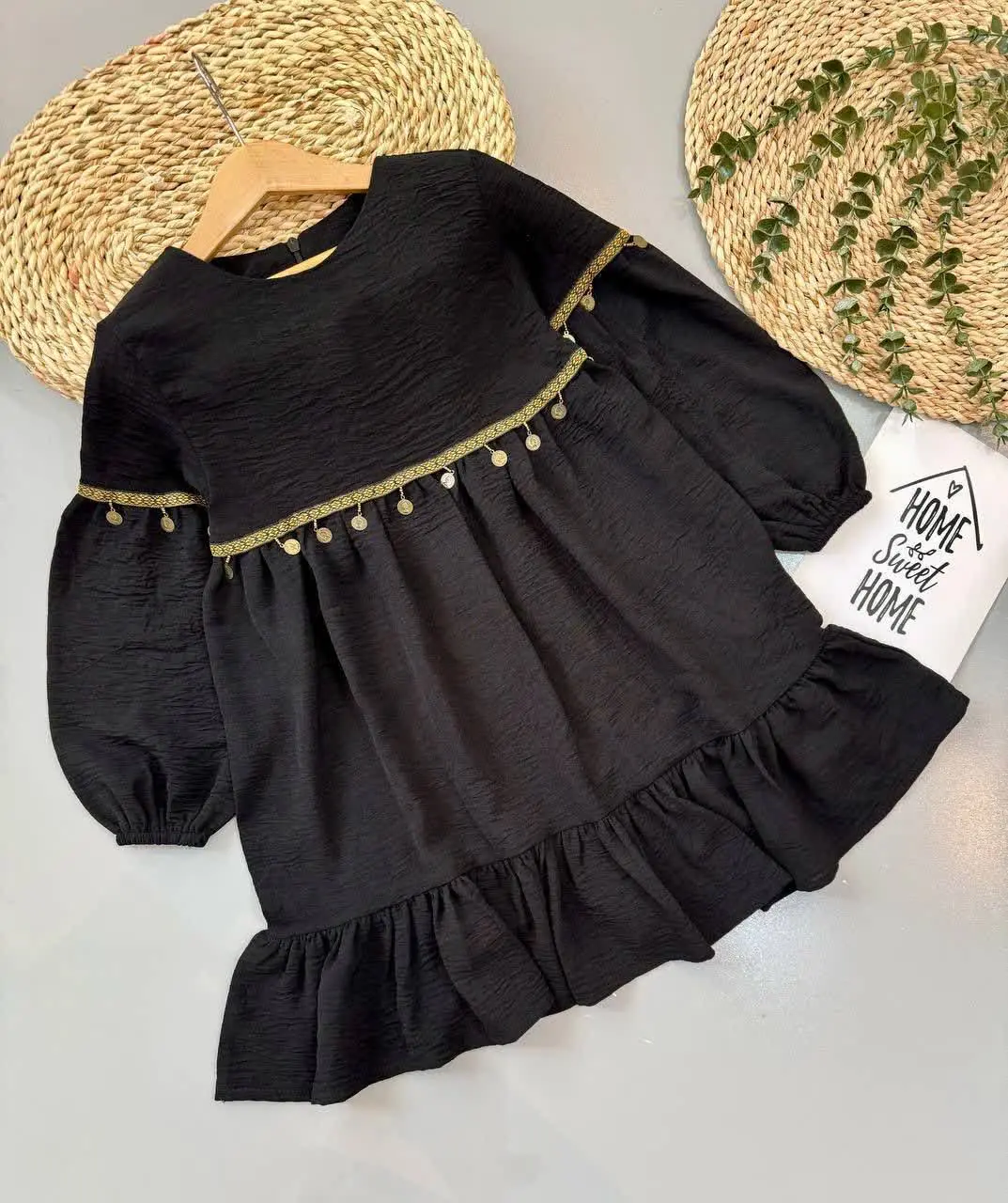 سارافون مشکی ویژه محرم آستین بلند
