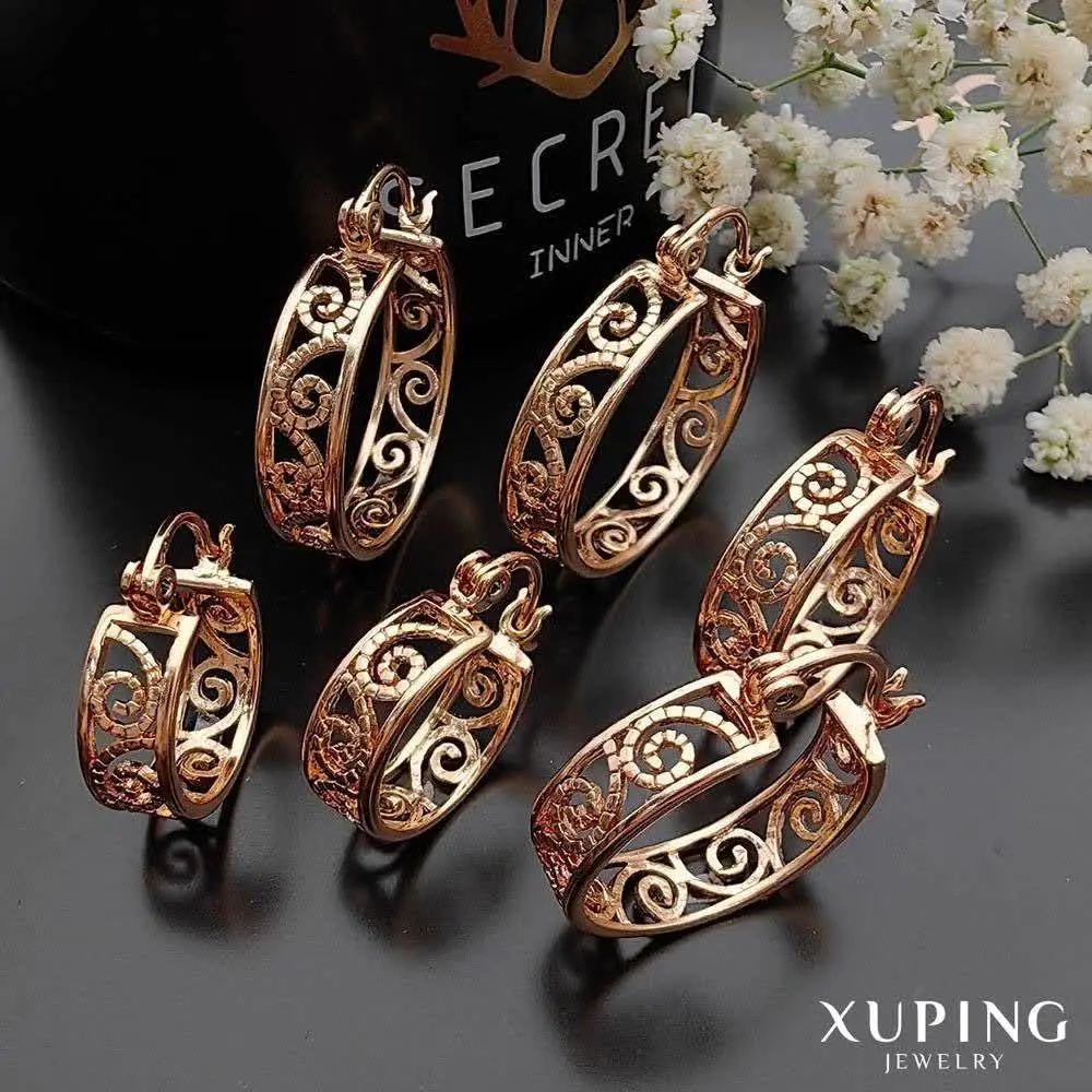 💎 گوشواره حلقه ای طرح طلا ب...