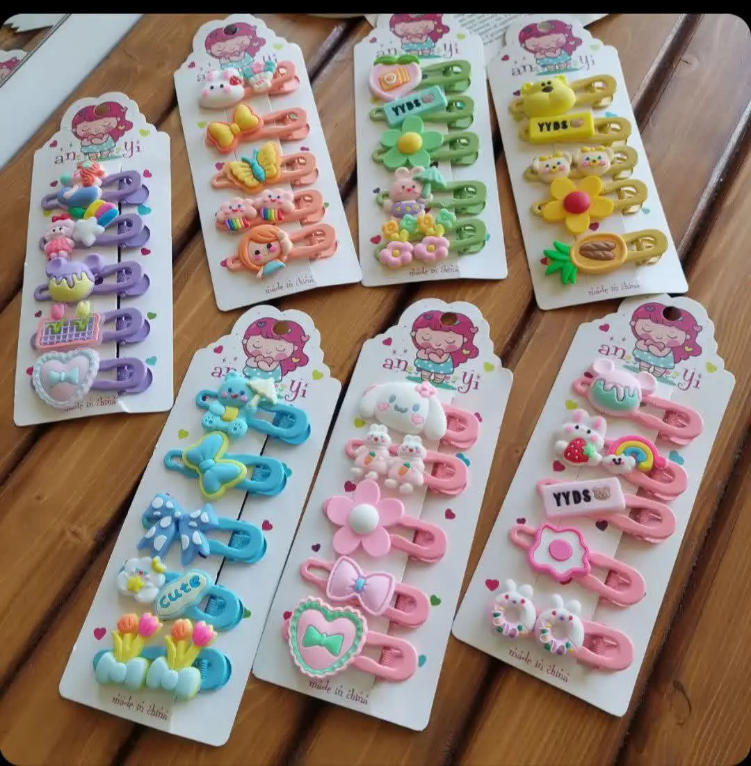 پک ۵عددی گیره انبری فانتزی
