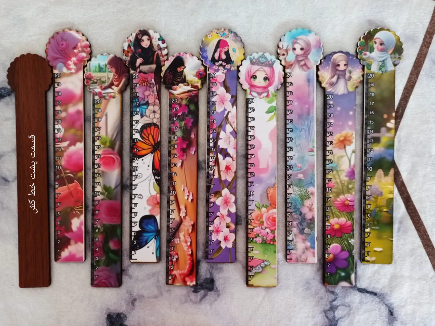 خط کش‌های چوبی زیبا و با کیفیت
