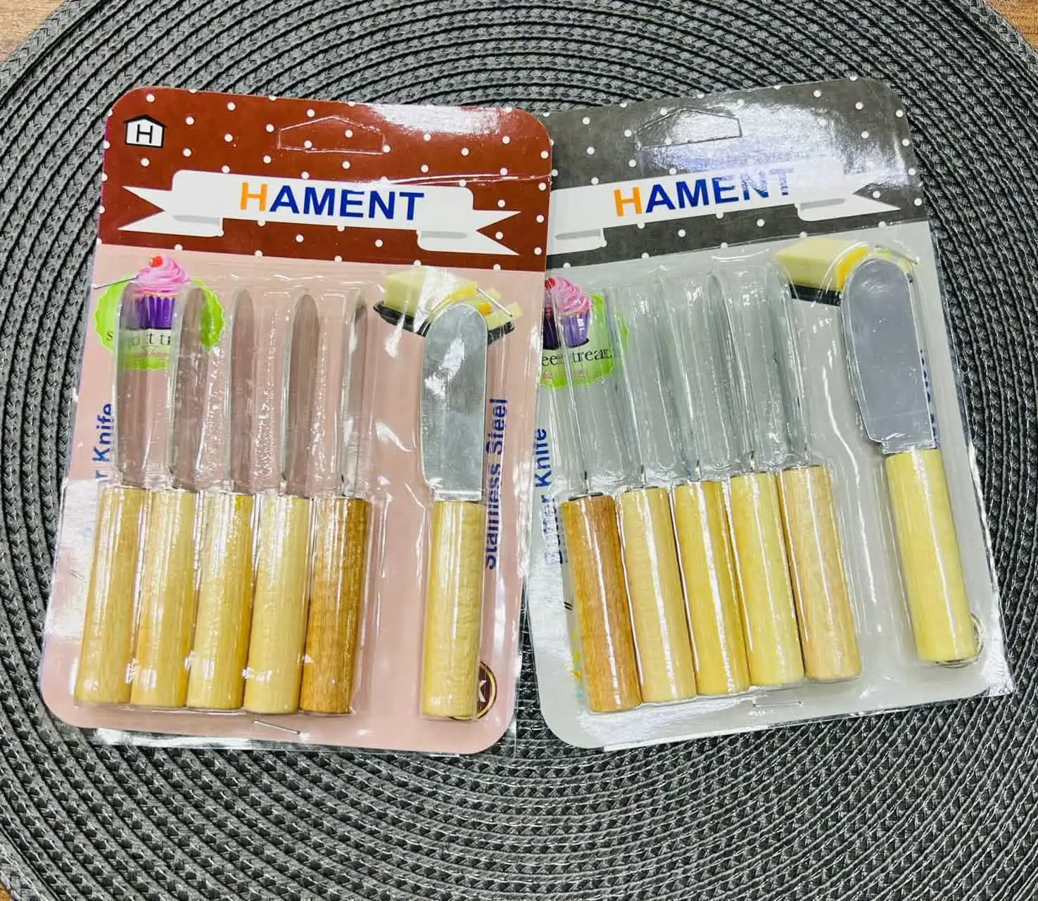 کارد کره دسته چوبی
