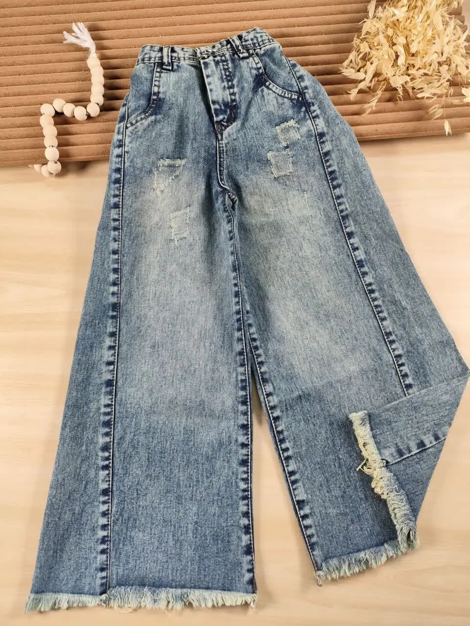 شلوار شافل دمپاریش آبی سنگشور