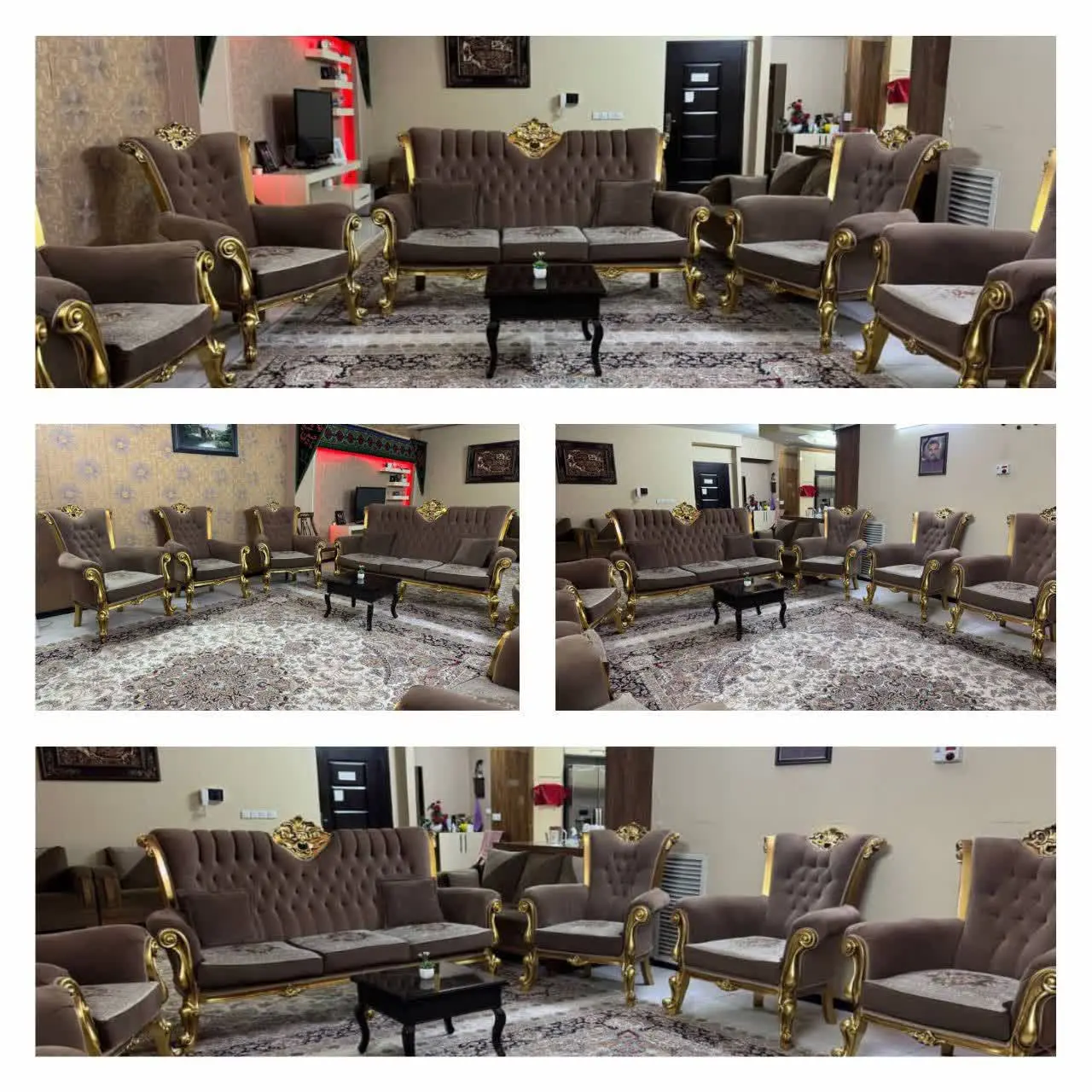 🟢 مبل ۹نفره نیمه استیل بسیا...