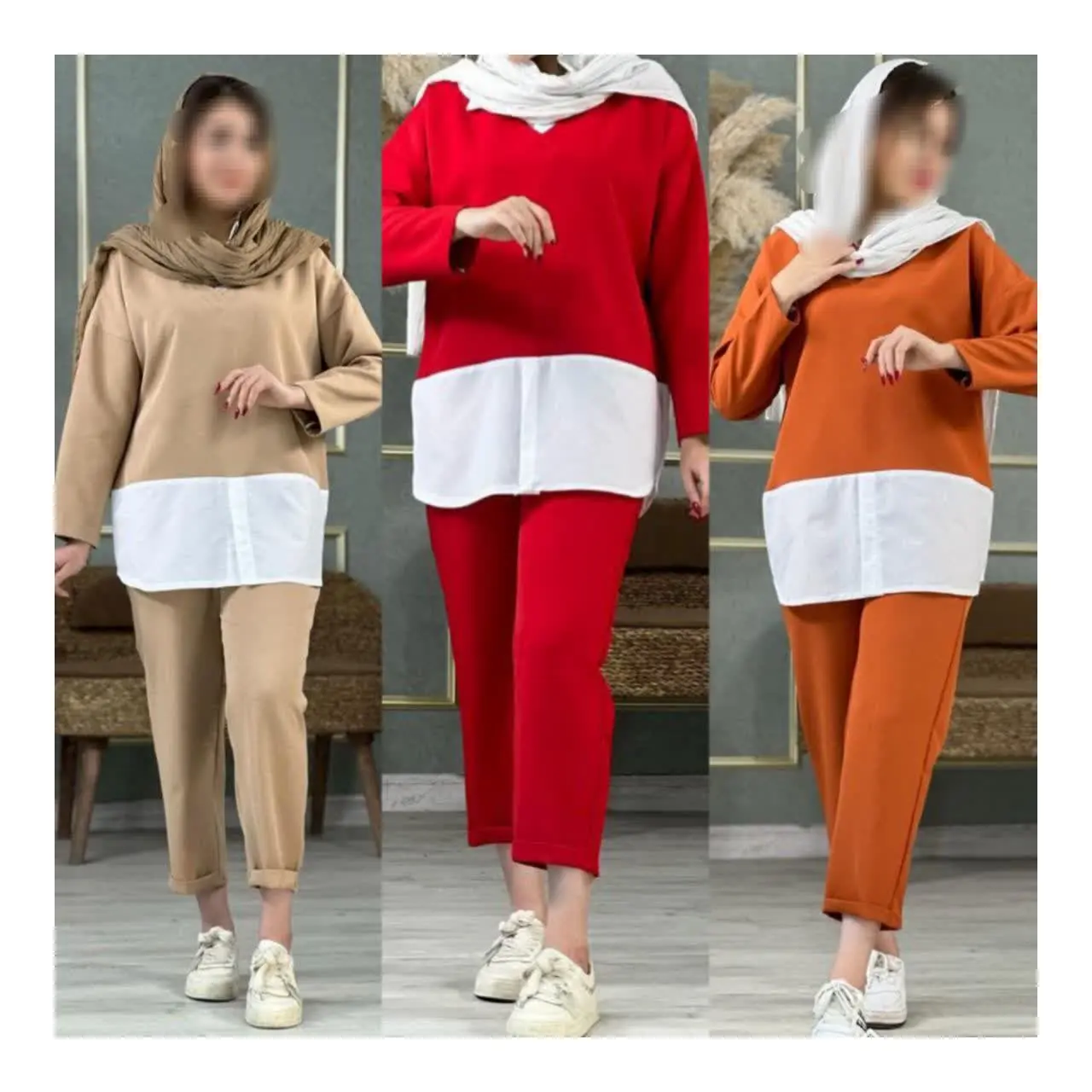 نام: ست مانتو شلوار یقه دار✅️
