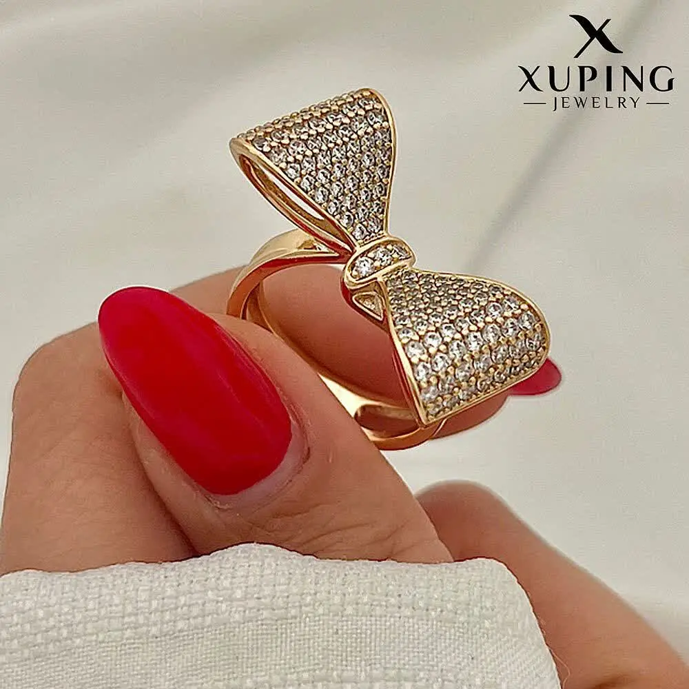 انگشتر پاپیون نگین دار از ب...