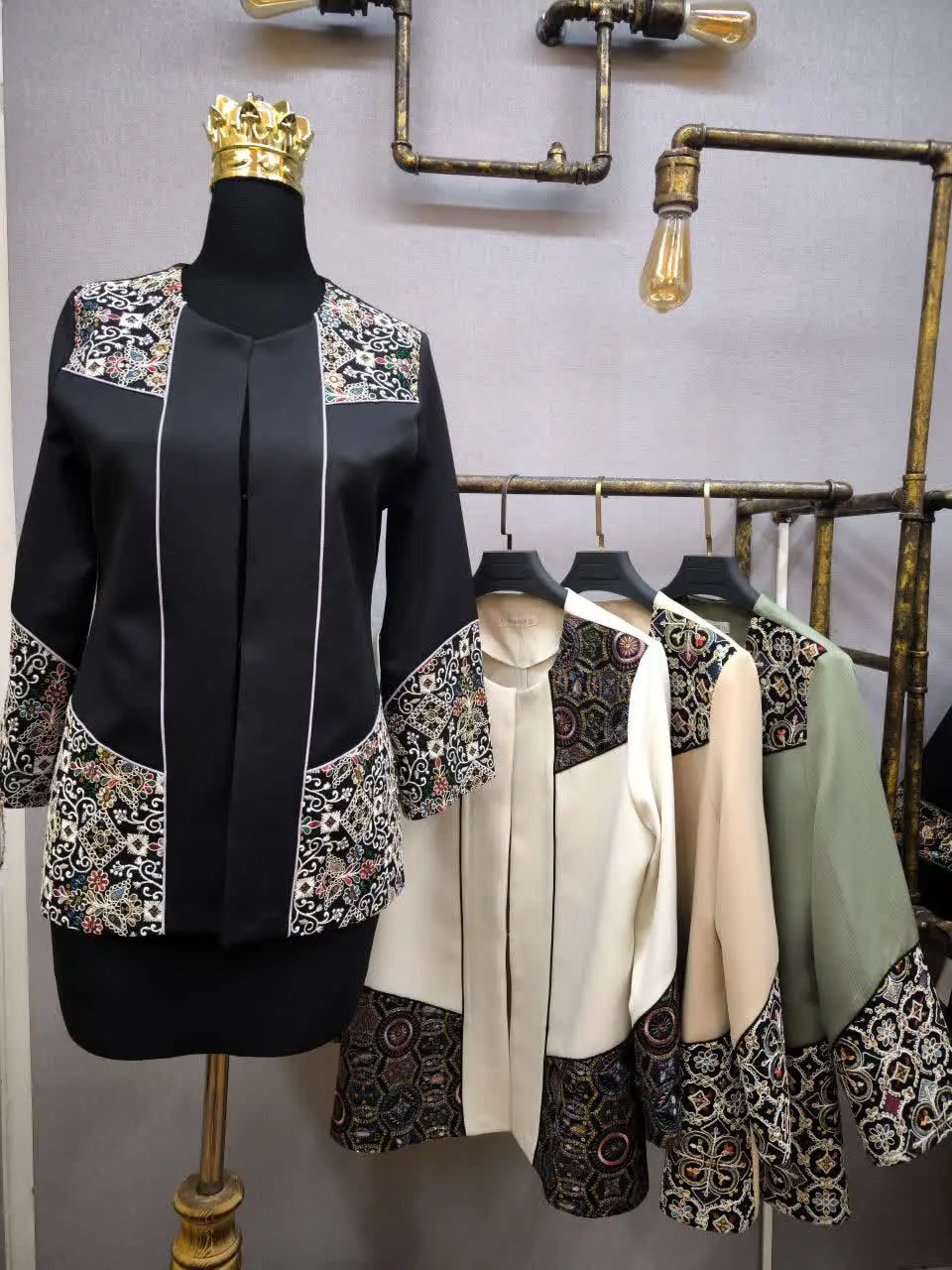 👗 کت یقه گرد مدل آوین
