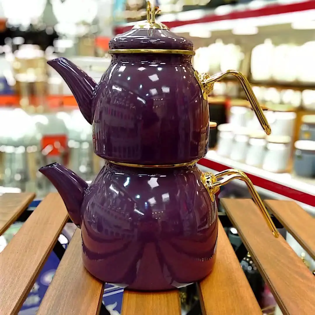 📌کتری قوری لعابی ساخت کشور ترکیه😍👆
