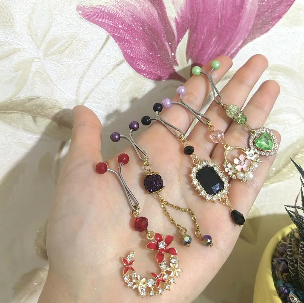 پک پنج عددی گیره مجلسی پایه استیل جنس عالی 
