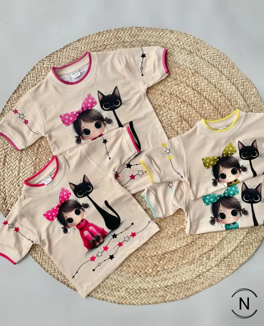 #تیشرت‌تک دخترانه اسپان تمام چاپ
