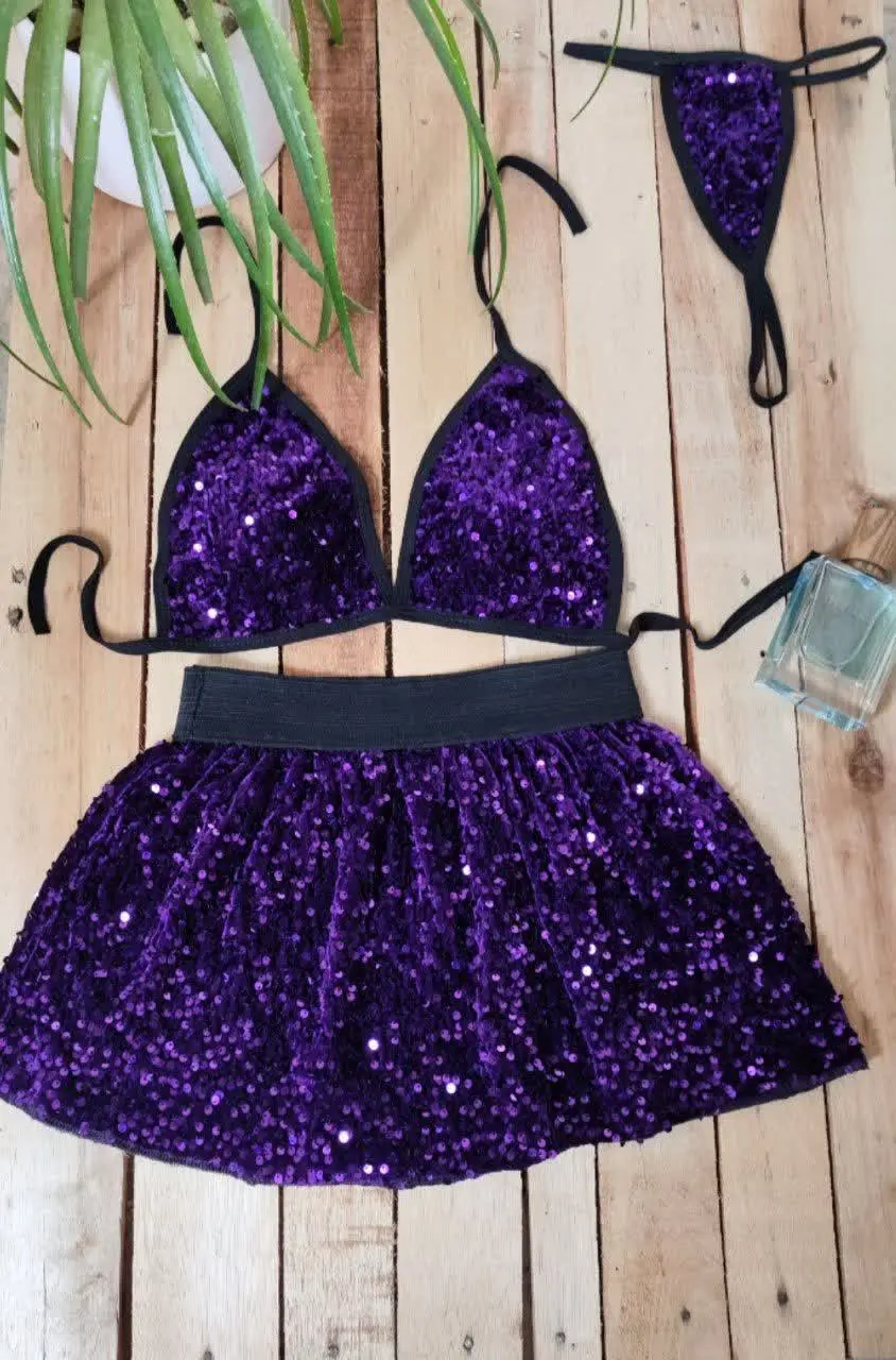 ست سه تیکه فانتزی پولکی🤤