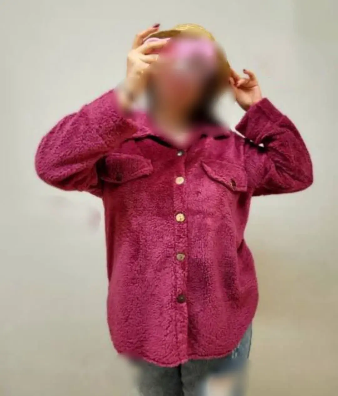 مانتو جلو دکمه تدی