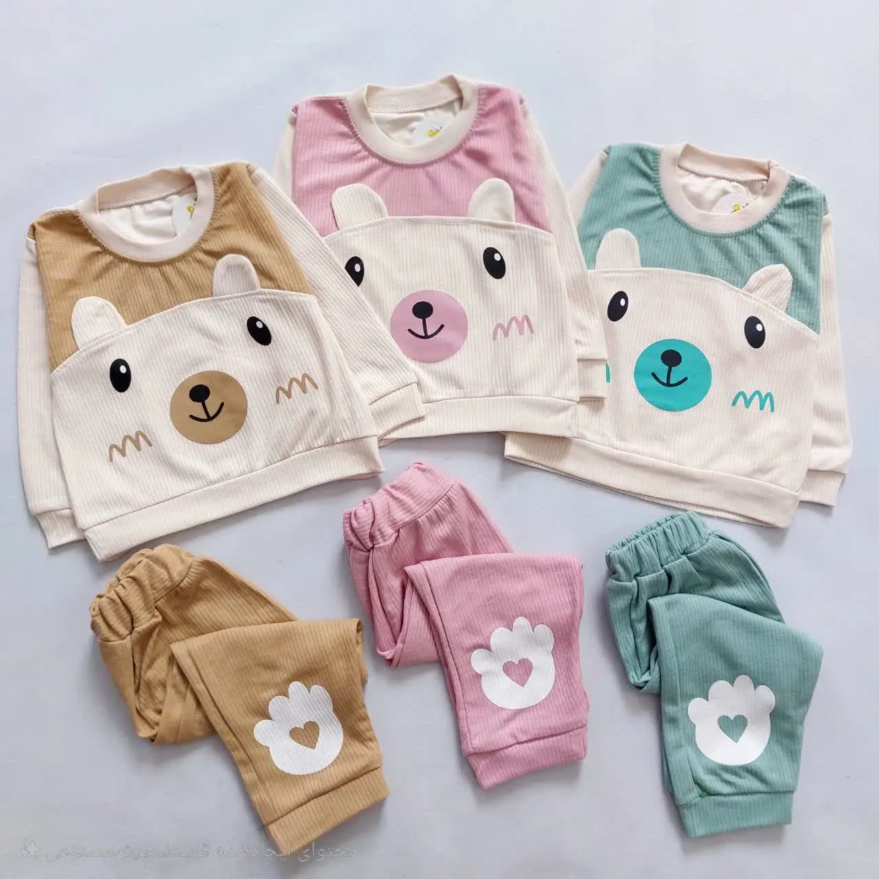 بلوز شلوار خرس گوشدار 🐻