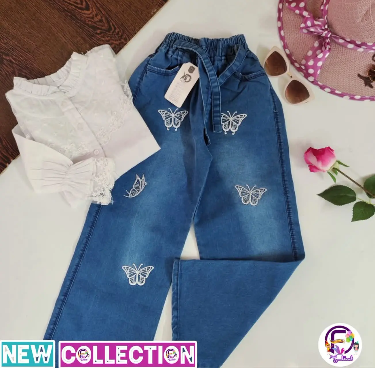 🔅جنس: پارچه لی گلدوزی شده، چهار جیب، کمرکشی بند دار مدل بگ
