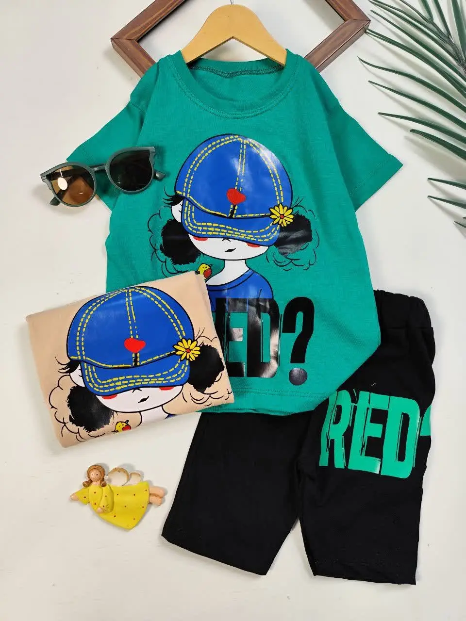 تیشرت شلوارک دختر red 
