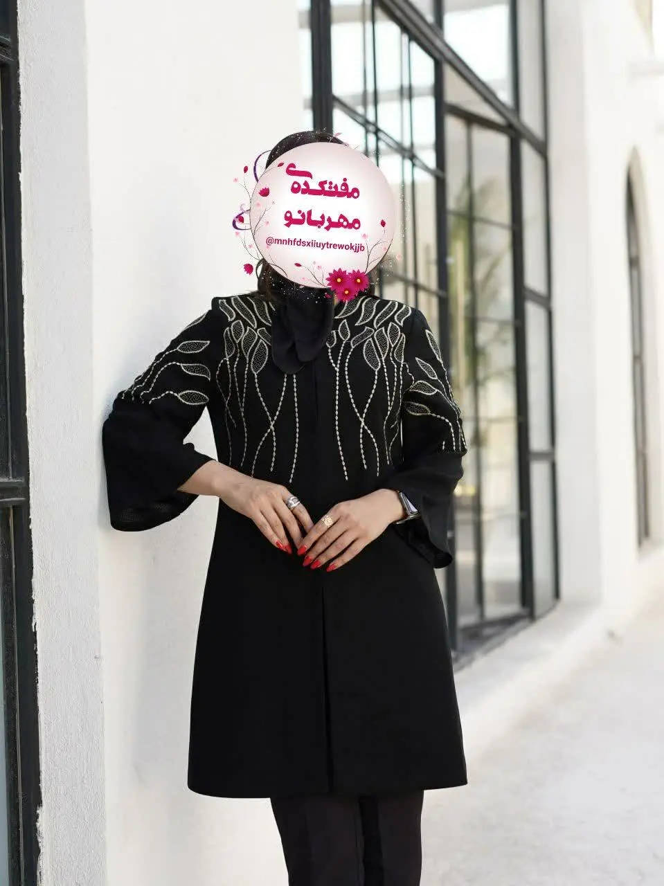 شانتون گلدوزی گل برگی مدل میراث
