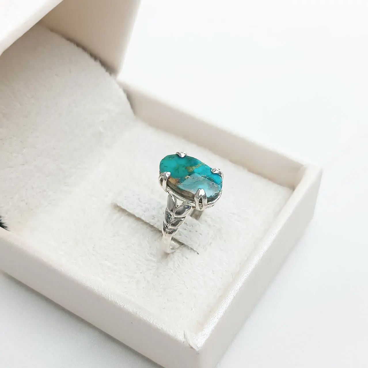 انگشتر نقره زنانه مدل گندم