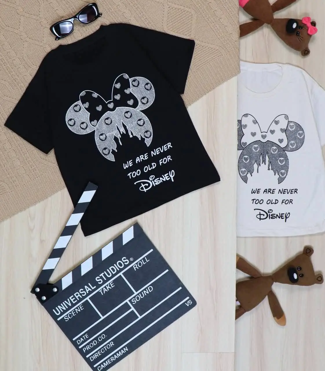 👫کراپ مشکی/استخوانی میکی موس نگینی👫
