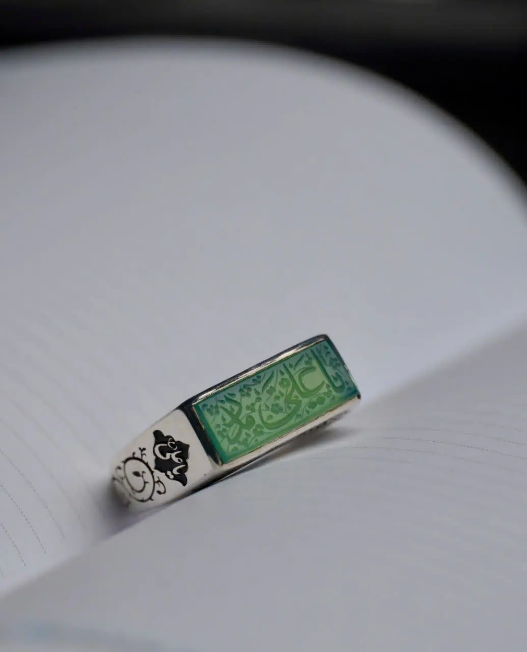 💎انگشتر عقیق سبز مردانه اصلی