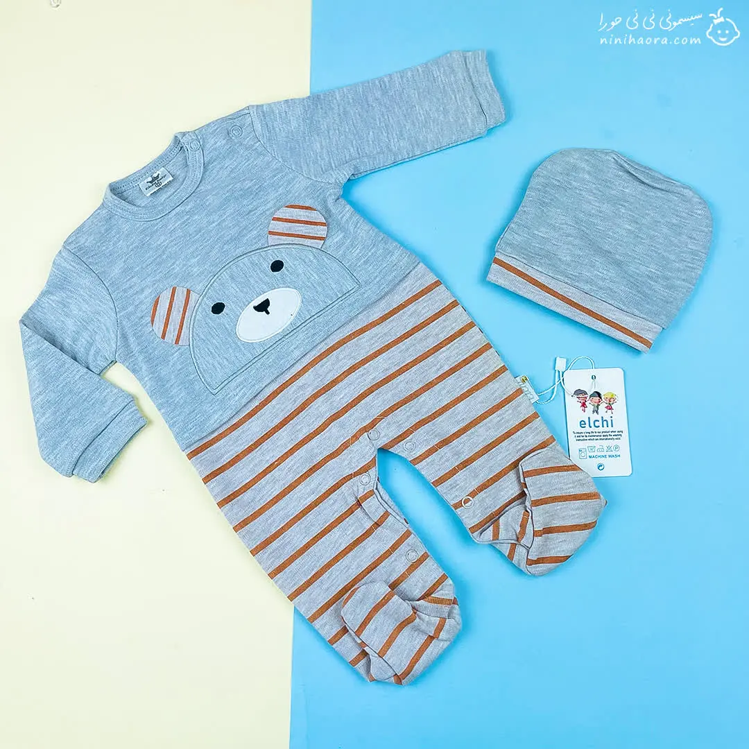 سرهمی راه راه خرسی قهوه ای