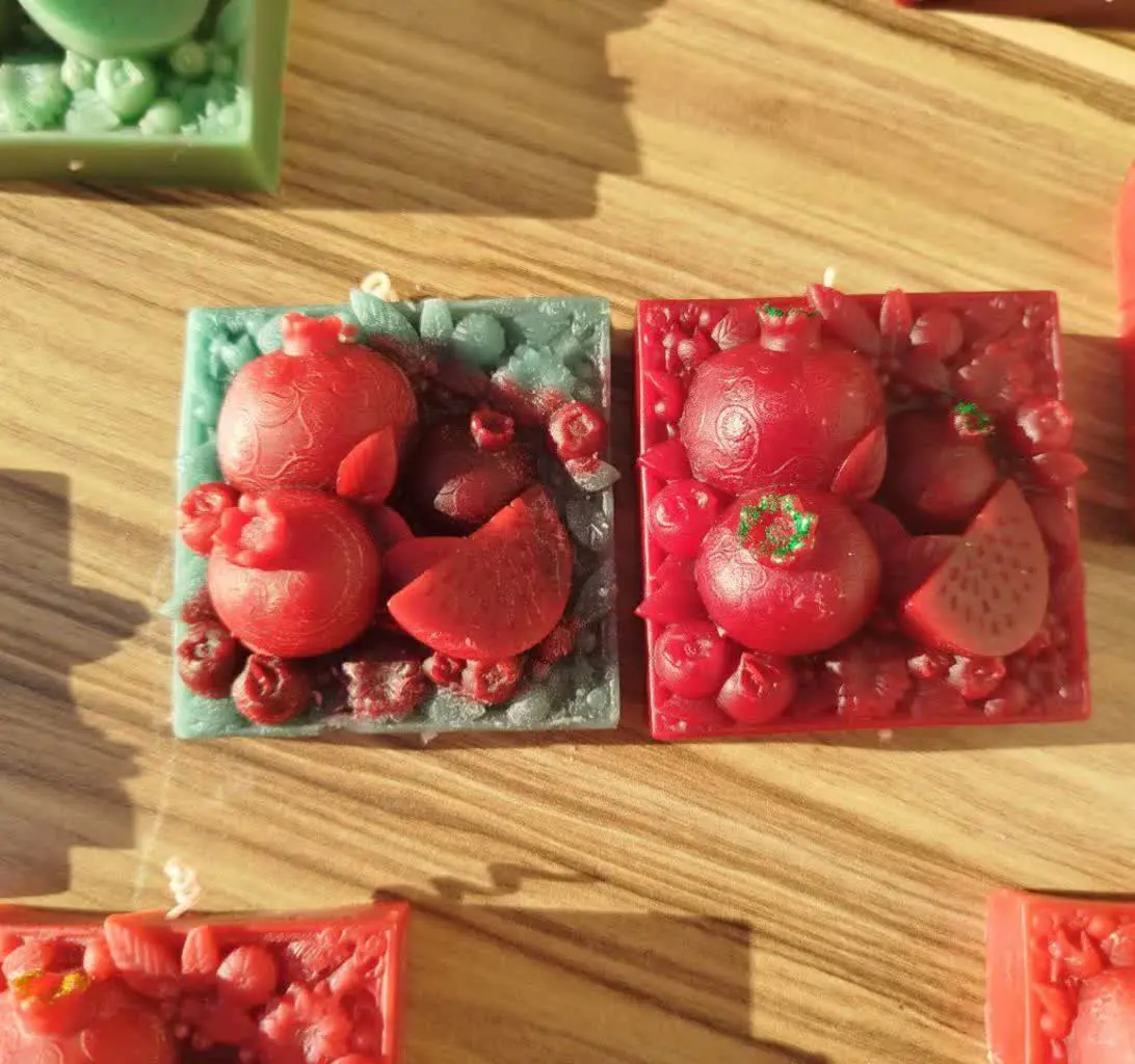 🔻شمع کتیبه انار و هندوانه🍉
