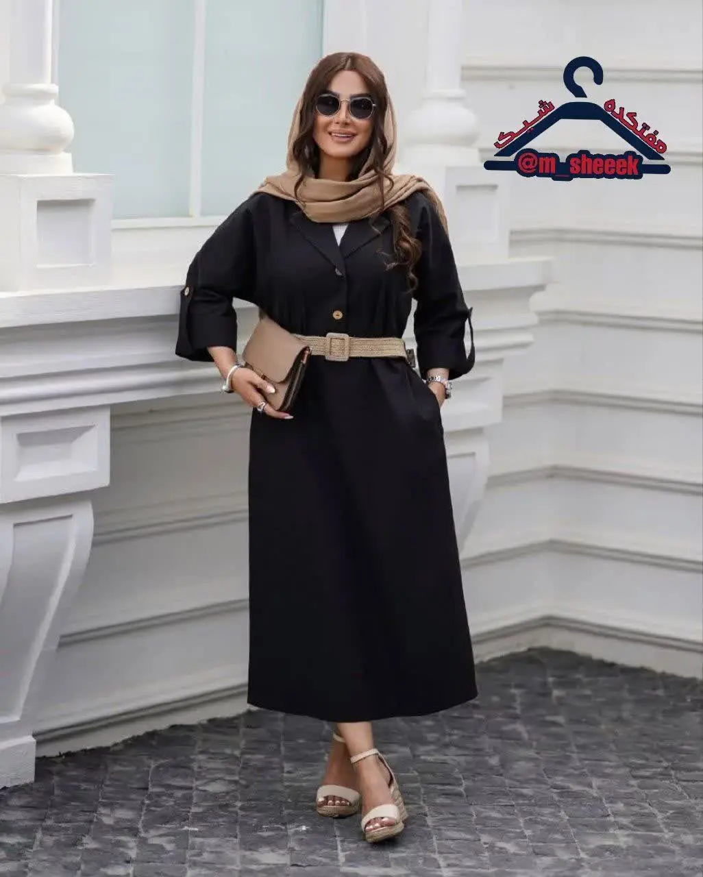 🌺 کفتان زنانه، همراه با کمربند کنفی 
