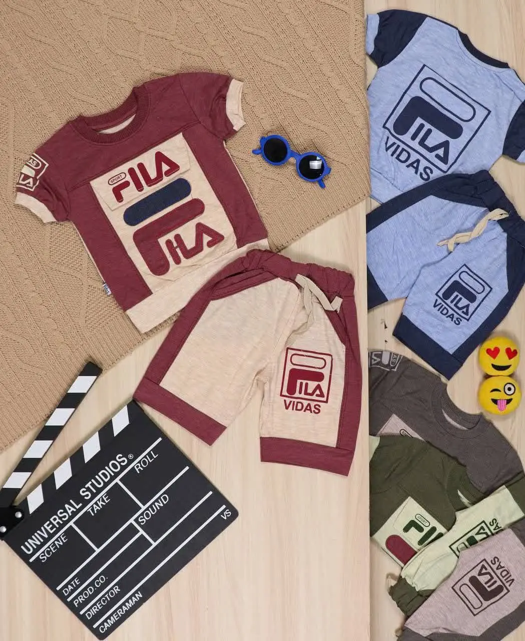 👫تیشرت و شلوارک گلدوزی FILA👫
