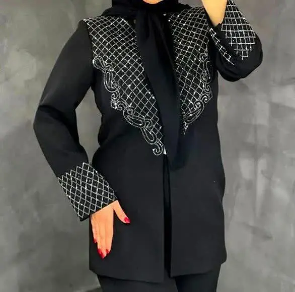 🦋نام محصول: کت نگین لوزی 💎
