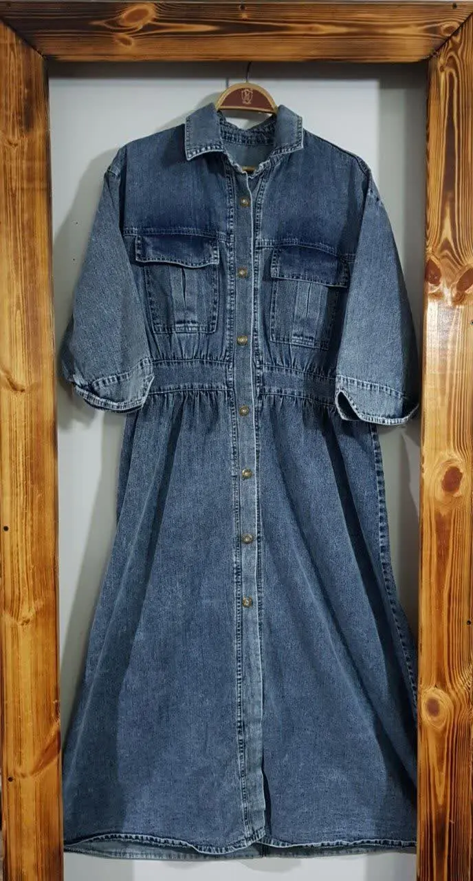 #مانتو جین دکمه دار
