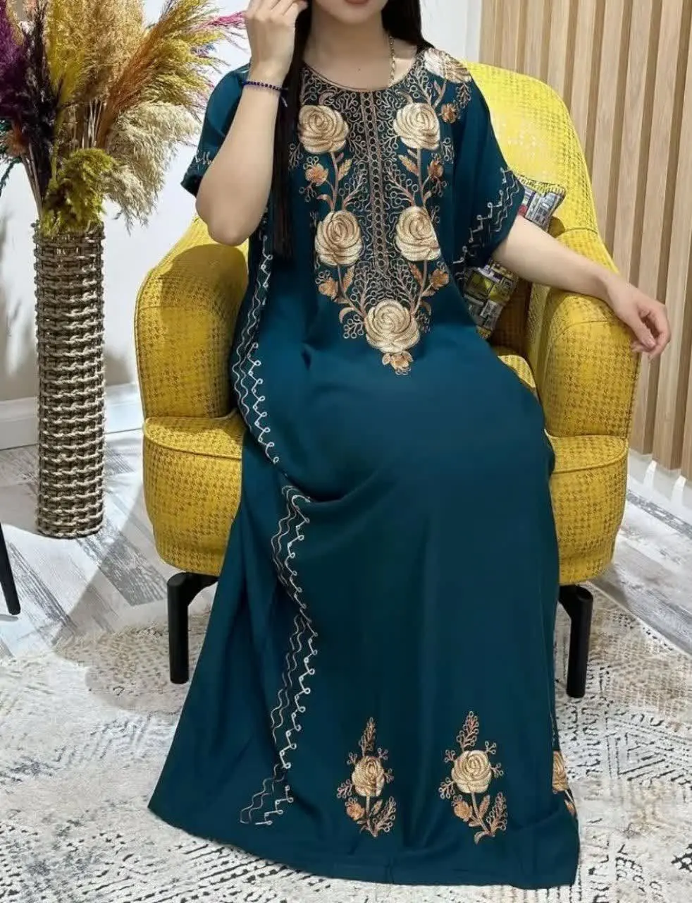 ✅ماکسی نخی عربی آستین کوتاه
