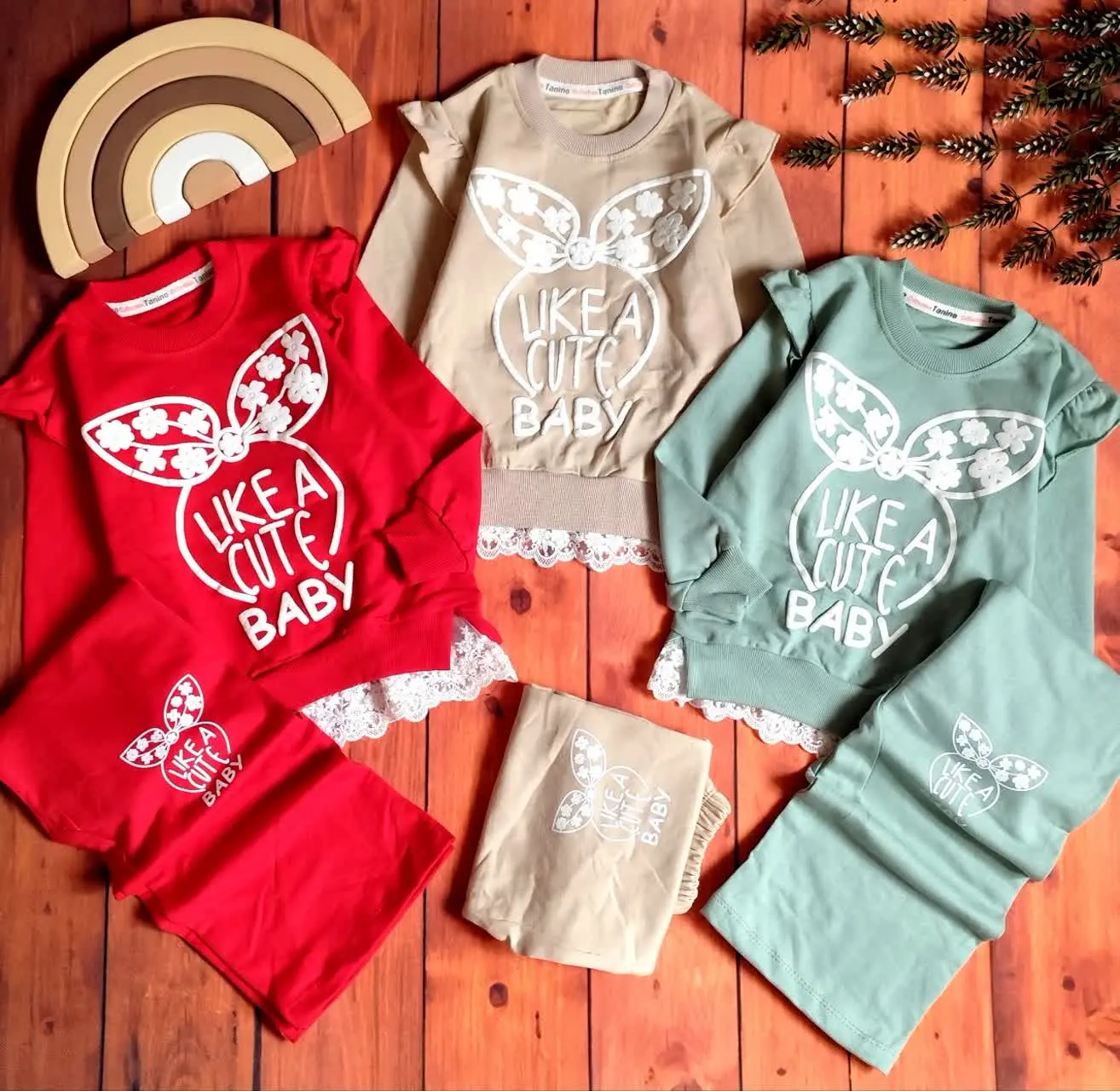 😍ست بلوز و شلوار دخترانه li...