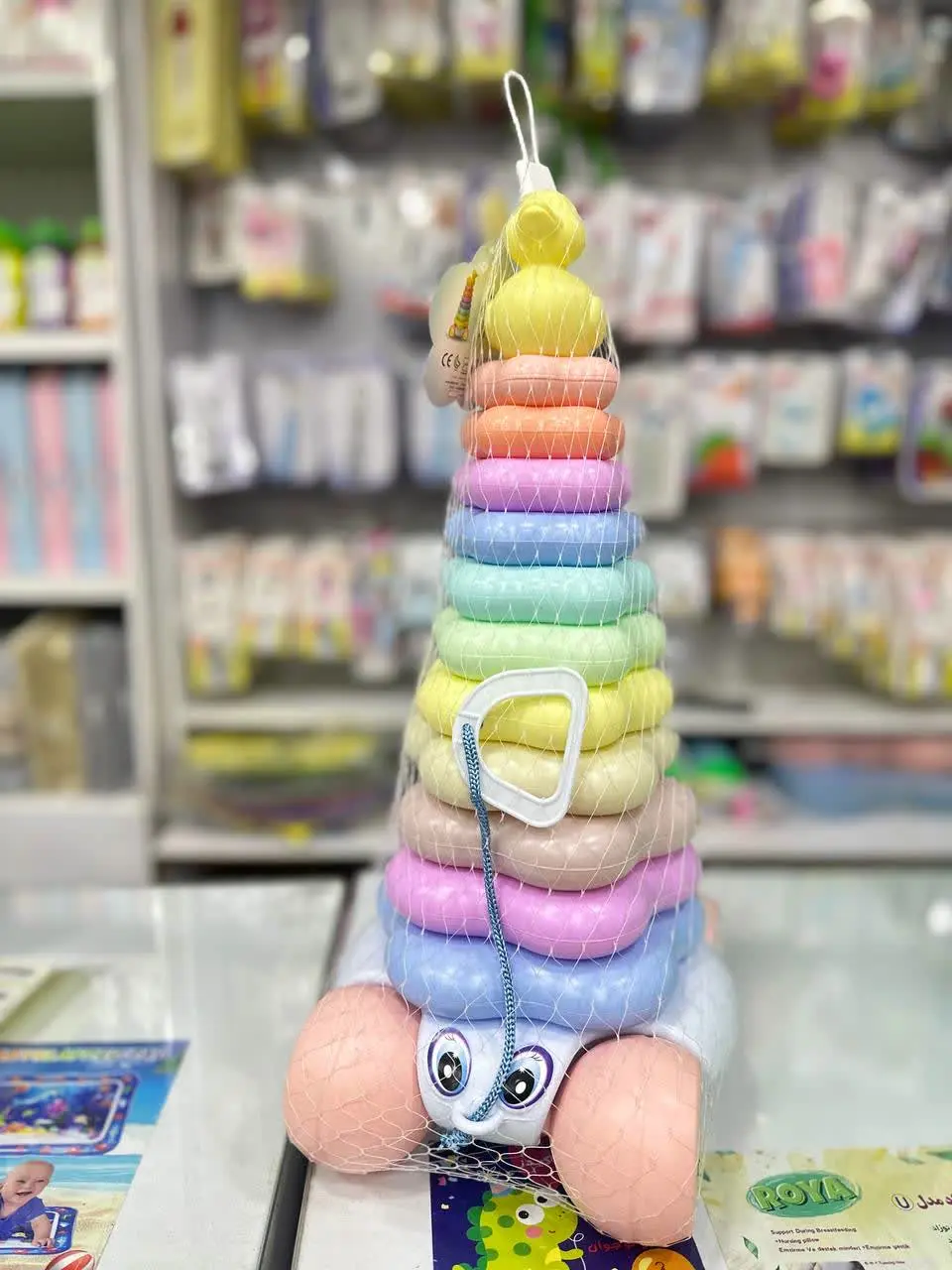 اسباب بازی حلقه هوش پاستیلی چرخ دار نوزادی و کودک کد ۹۴۰۱۱ 
