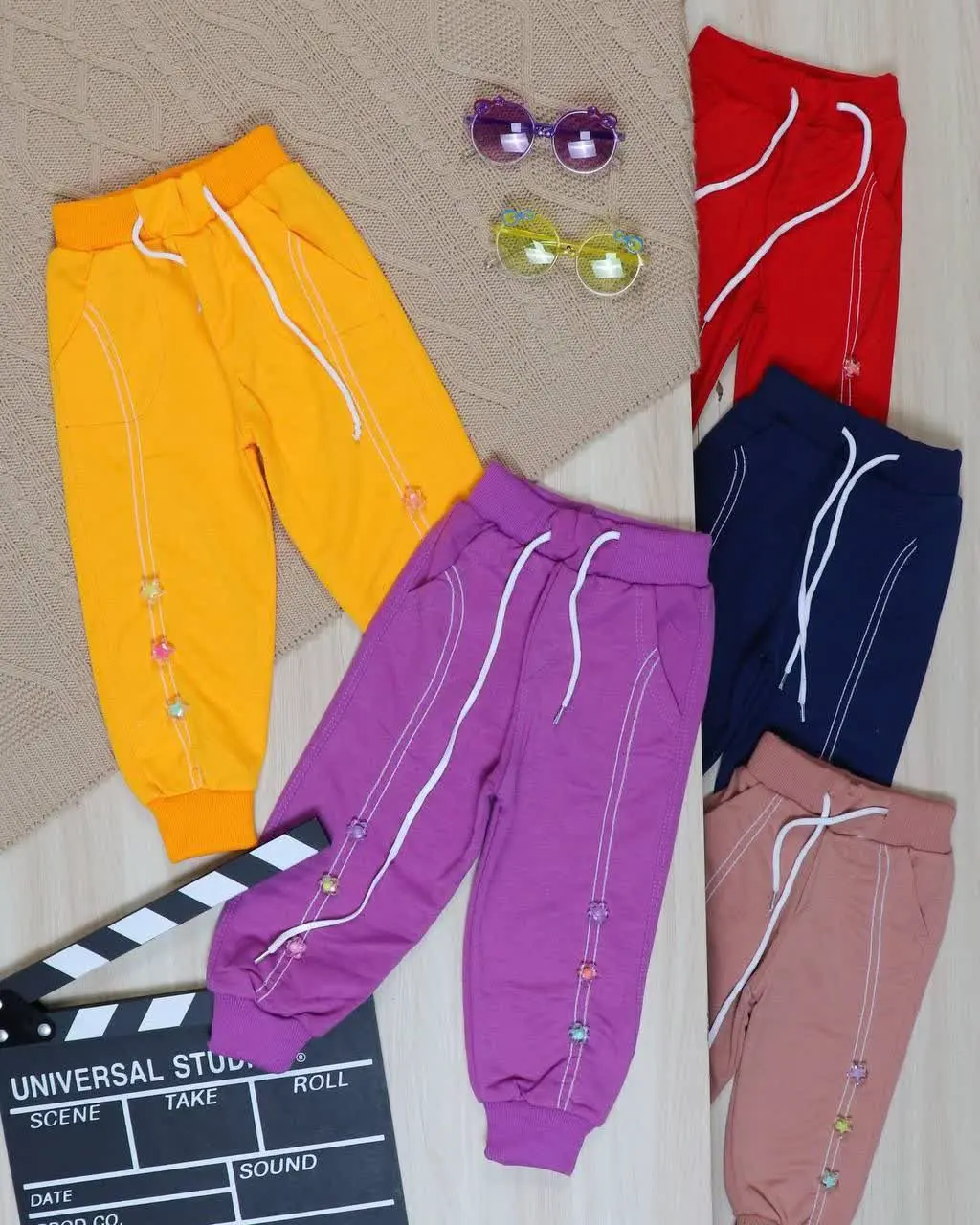 👫شلوار دخترانه ۲خط مهره دار👫
