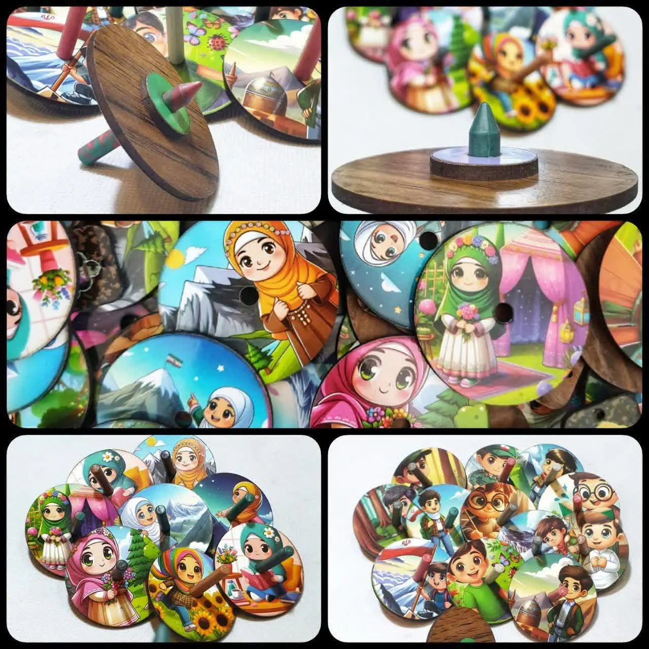 فرفره چوبی دخترانه و پسرانه 
